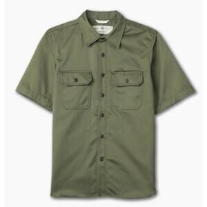 Rogue Territory Field Shirt Olive Selvedge 9oz Large